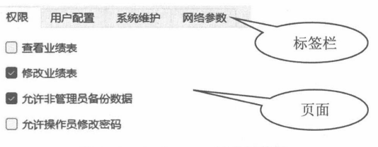 图 9-10 QTabWidget 组件的结构