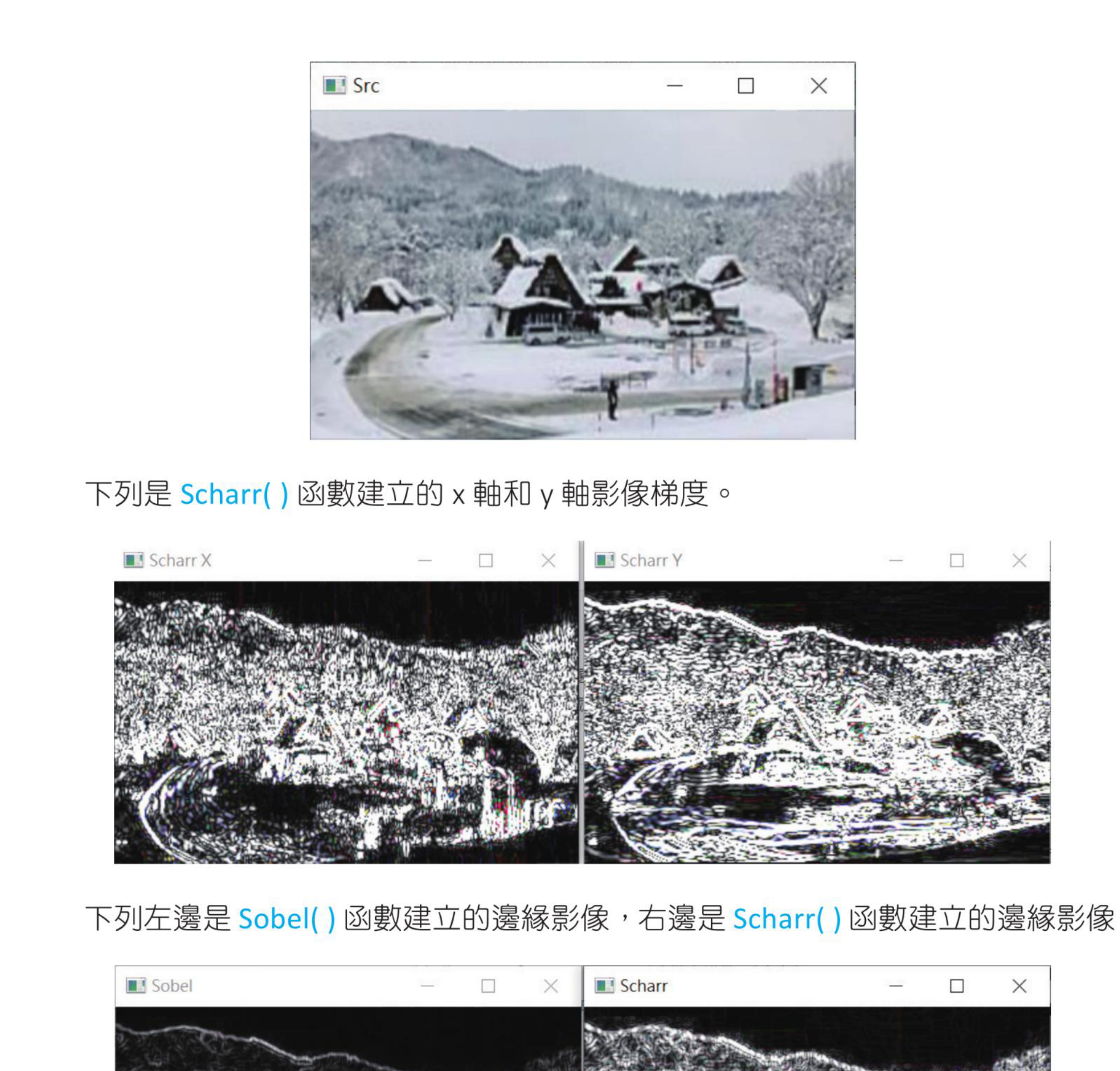 Sobel 与 Scharr 比较结果