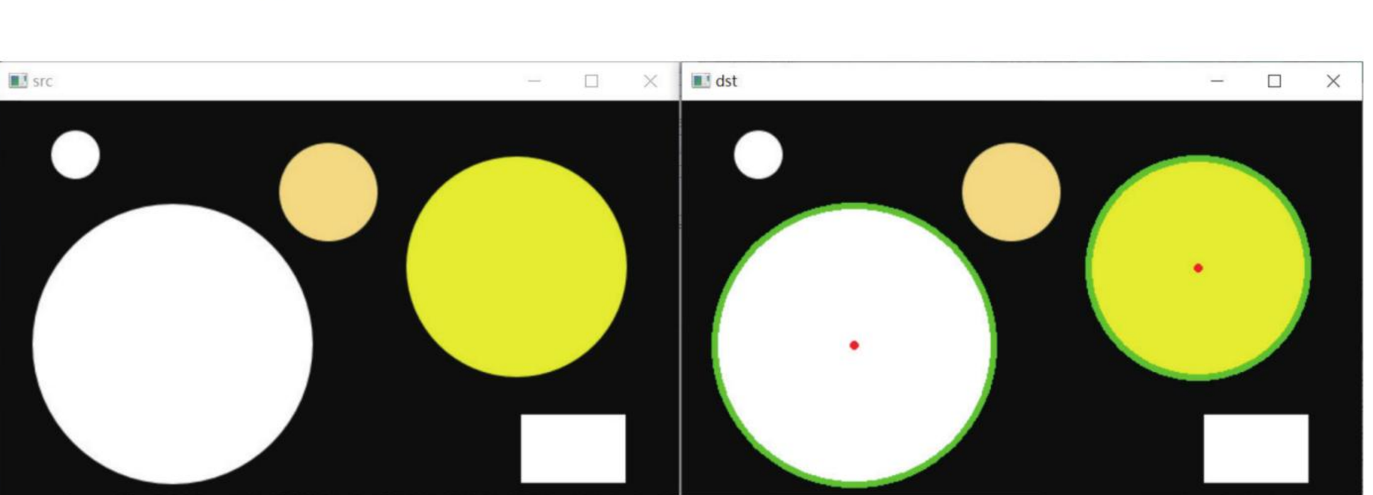 ch18_4.py HoughCircles shapes 执行结果