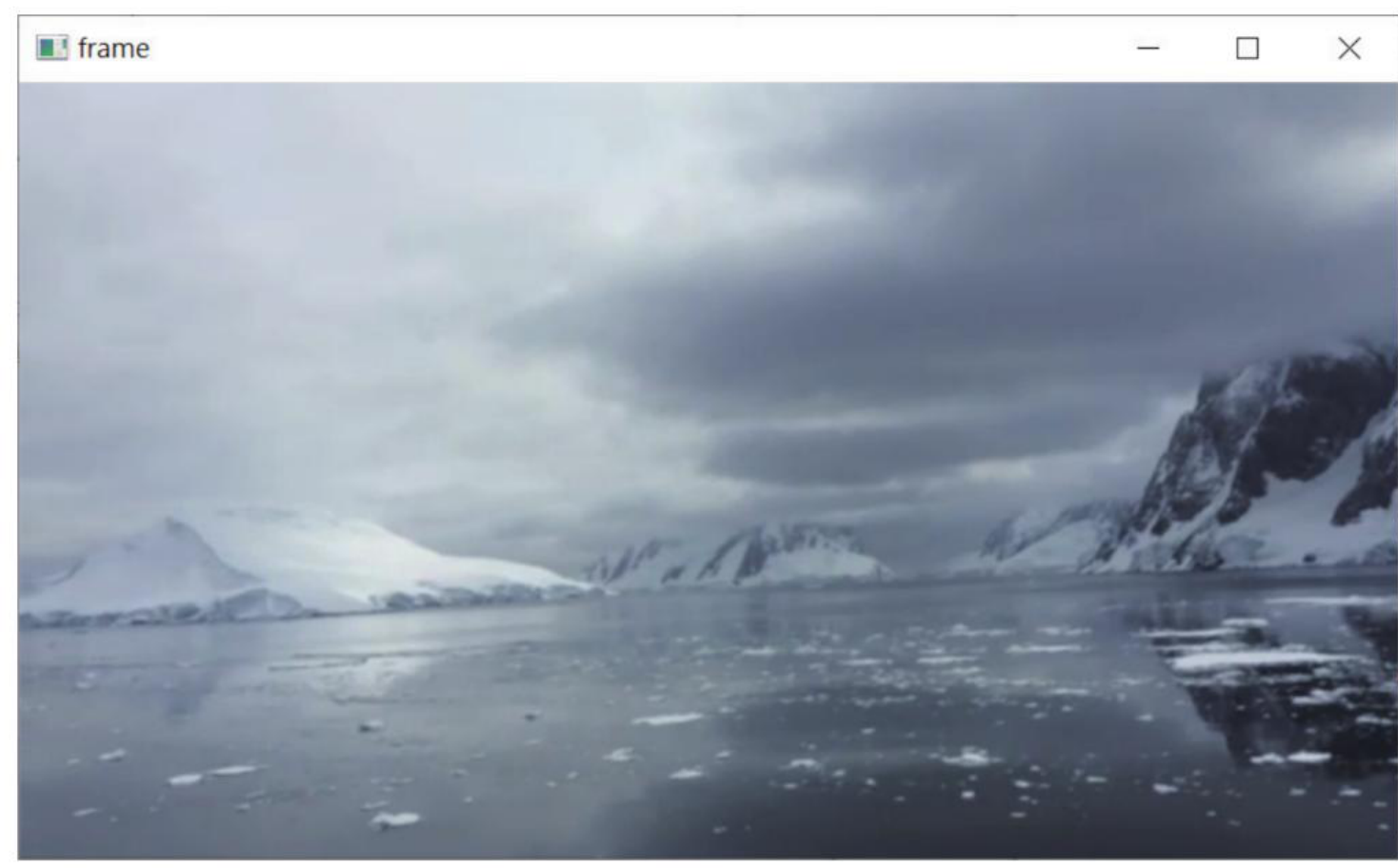 播放 iceocean.mov 影片的执行结果