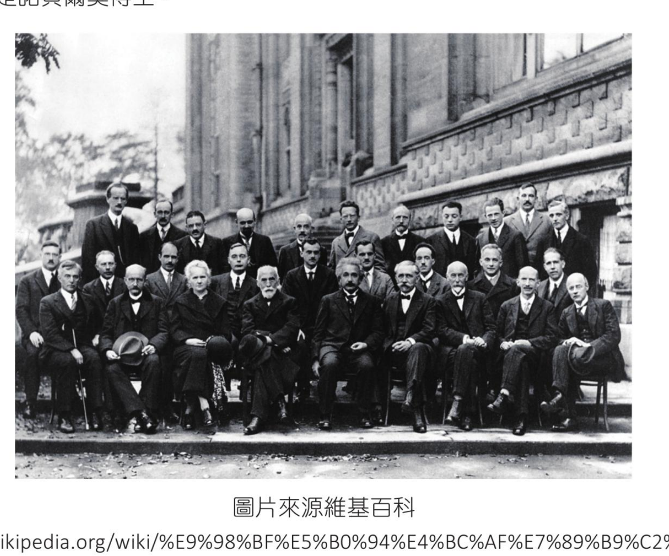 1927 年索维尔会议合照