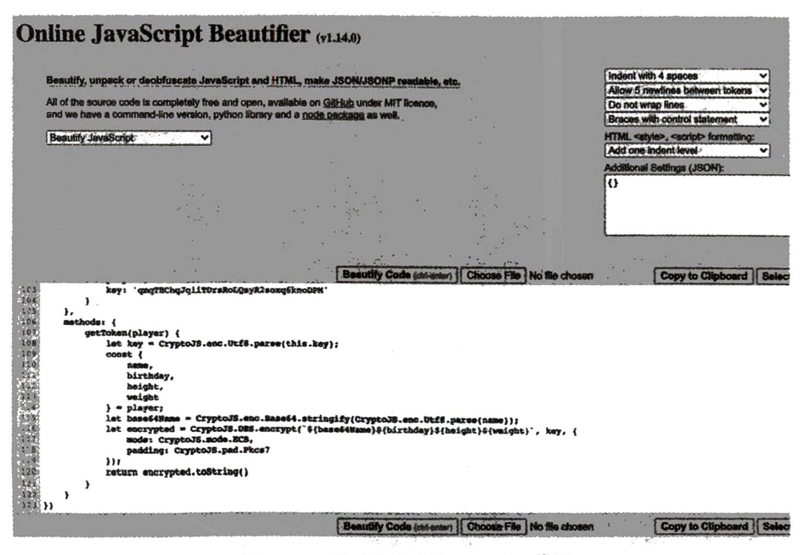 图11-130 格式化之后的JavaScript 代码