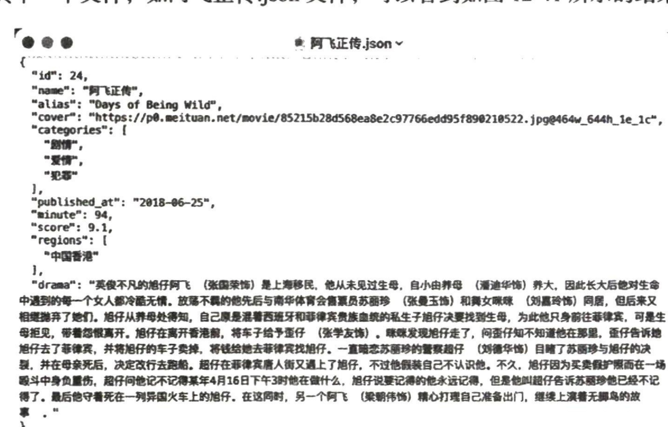 图12-41 打开阿飞正传 json 文件