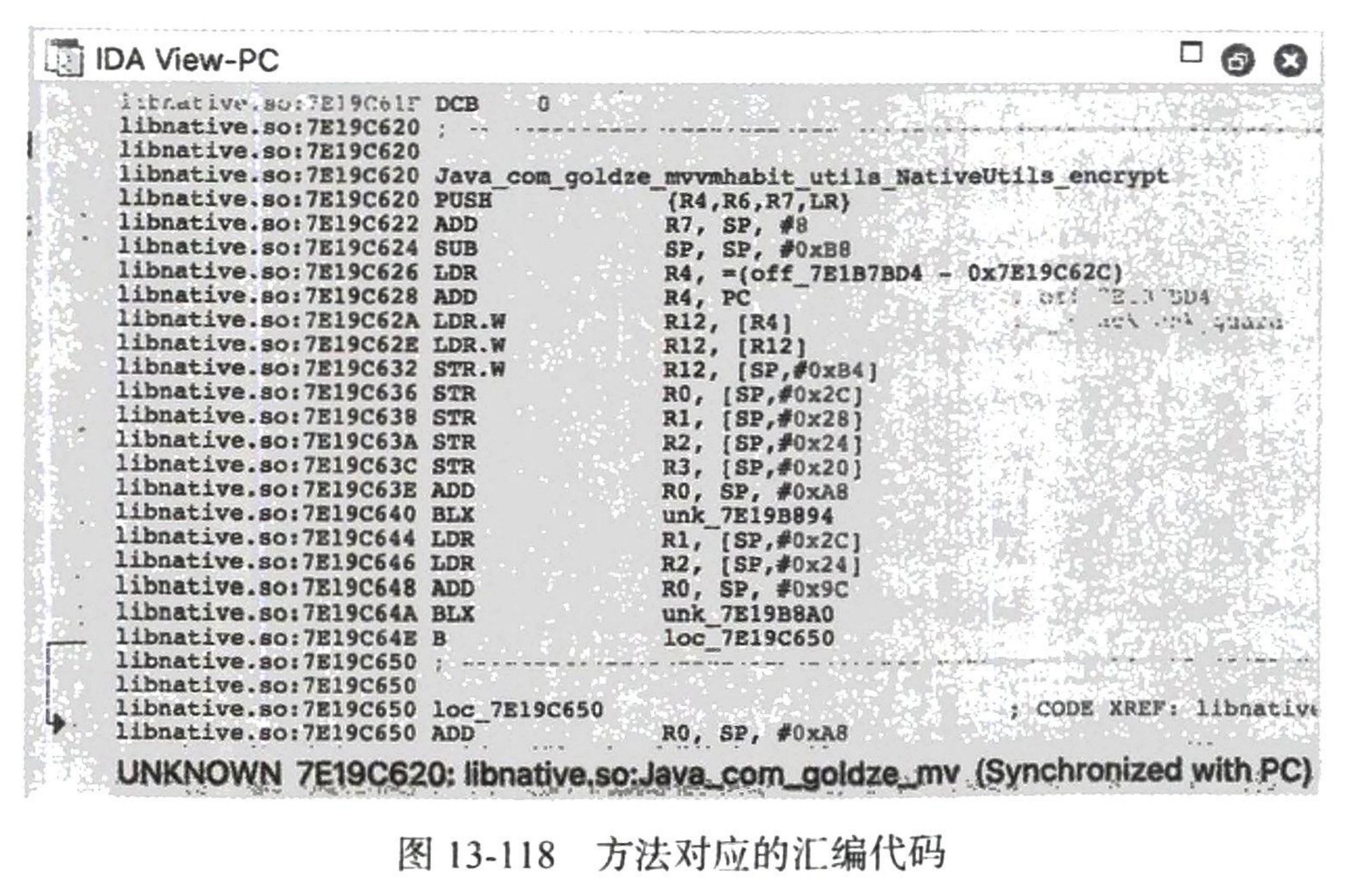 图13-118 方法对应的汇编代码