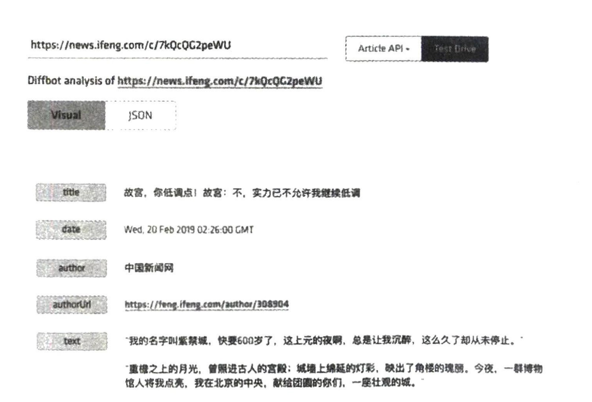 图14-3 解析测试页面的结果