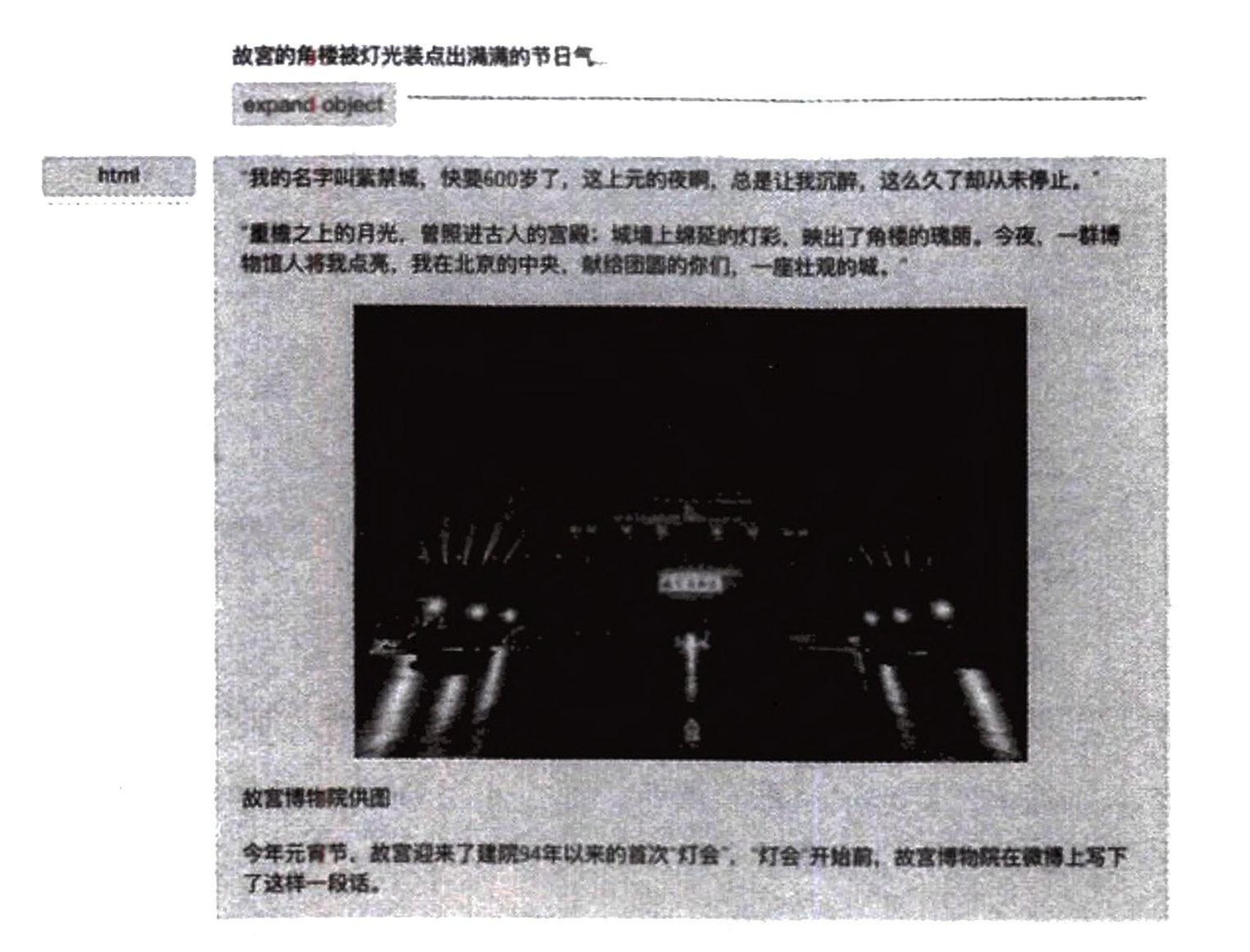图14-4 文章内容的真实 HTML 代码